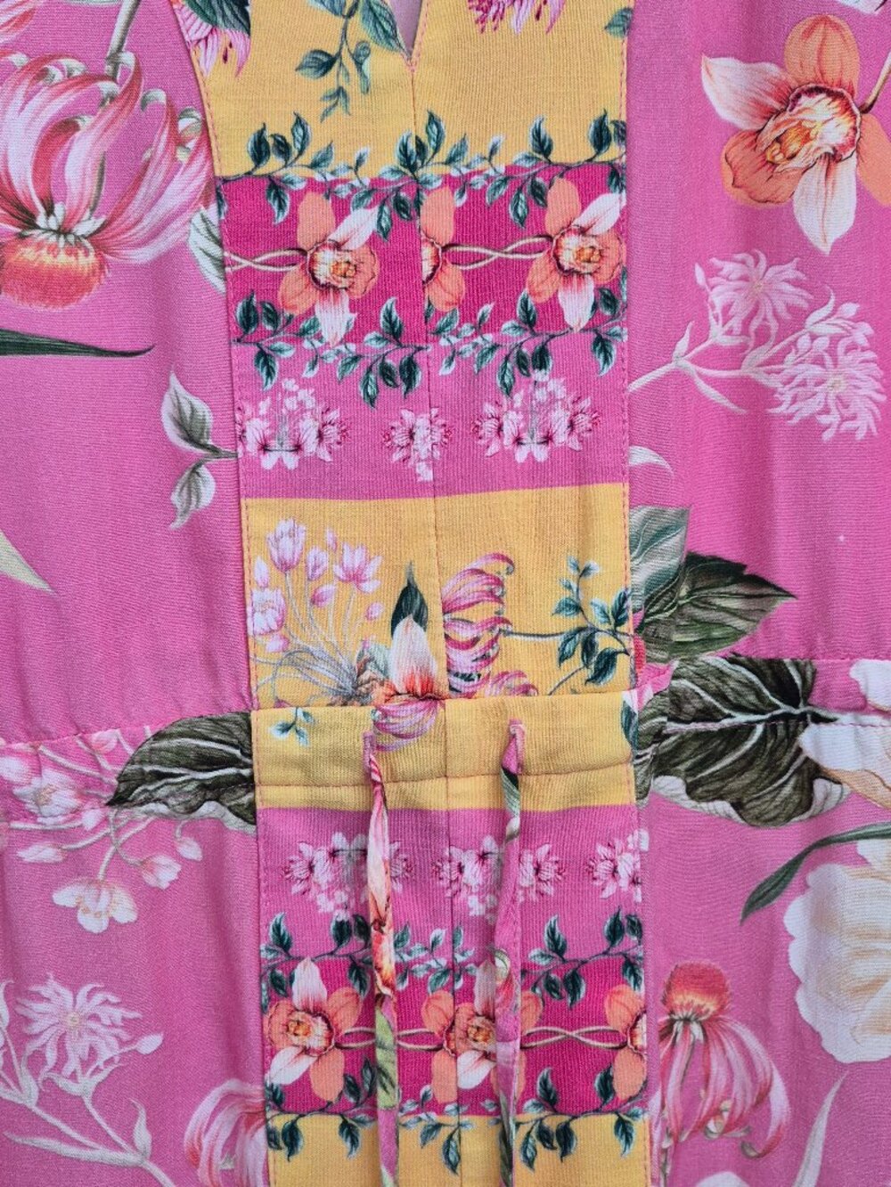 Maaji Pink Floral Kimono Mini Dress Cover Up Boho - Picture 4 of 15
